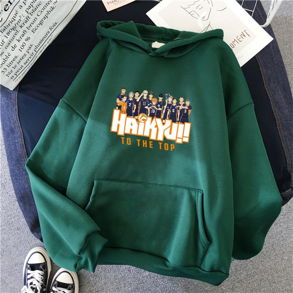New Japan Anime Volleyball Haikyuu Manga Prints Hoodies Women Hoody Hip Hop Woman Sweatshirts Pullovers Clothing Unisex