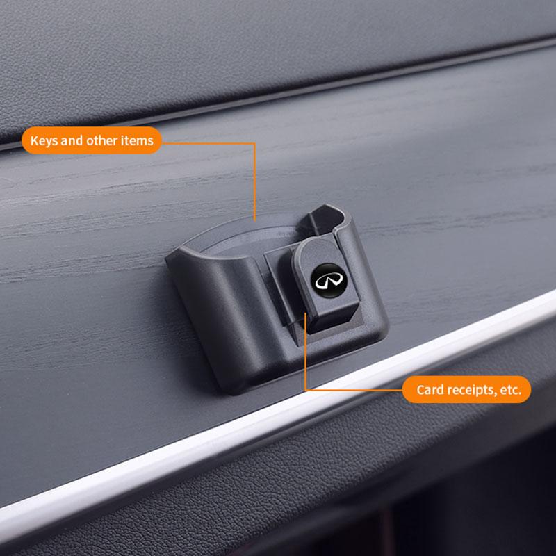 Car Key Storage Box Organizer Auto Dashboard Sunglasses Card Holder Clip For Infiniti QX55 QX50 QX60 QX80 Q50 Q70L Q60 Q30 QX70 UU555