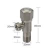 Stainless Steel Hot Cold Angle Valve Rust Proof Hexagonal Wheel Toilet Water Stop Valve Quarter Turn Triangular Valve Bathroom