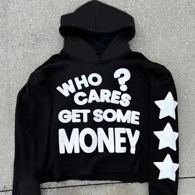Autumn and Winter Hip Hop Y2K Street Style Letter Graffiti Printed Fashion Men's and Women's Warm Hoodies
