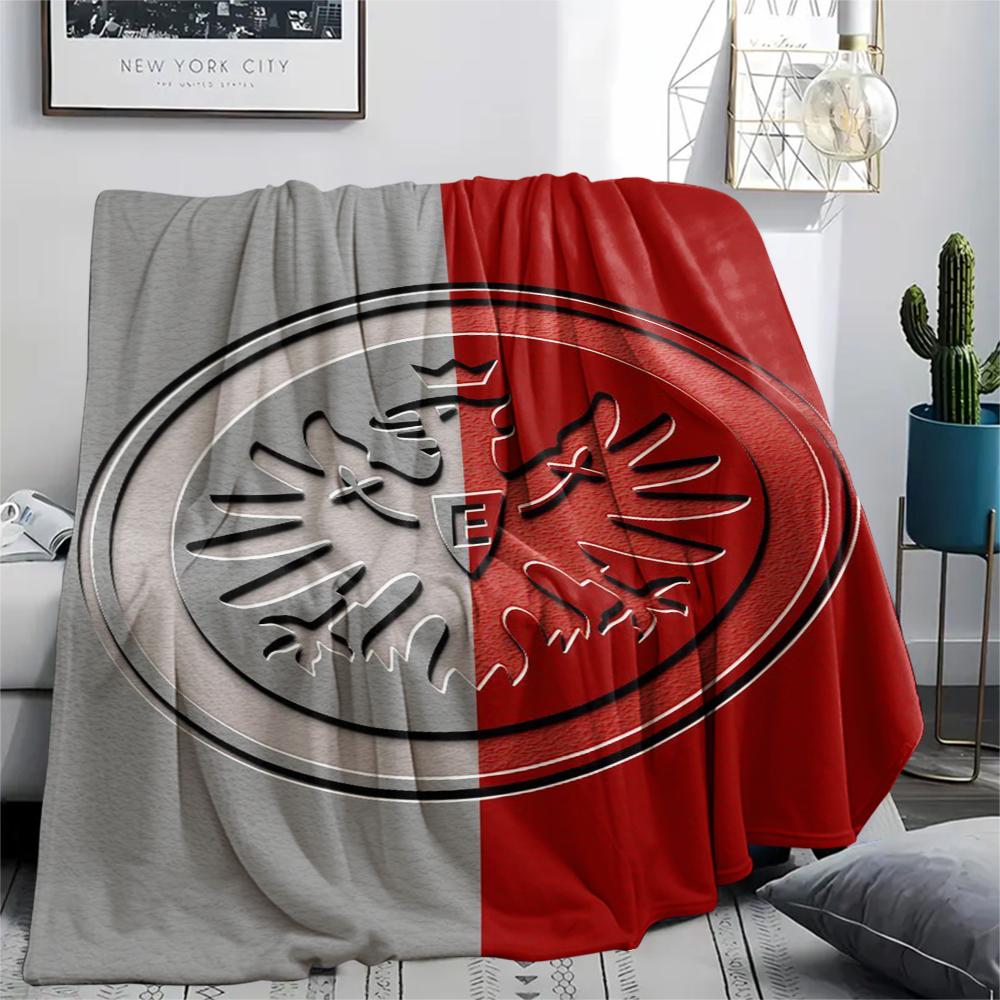 1pc Eintracht Frankfurt Print Flannel Blanket, High quality Comfortable for All Seasons, Home Decor, Warmth and Comfort, Perfect for Christmas Gifts37