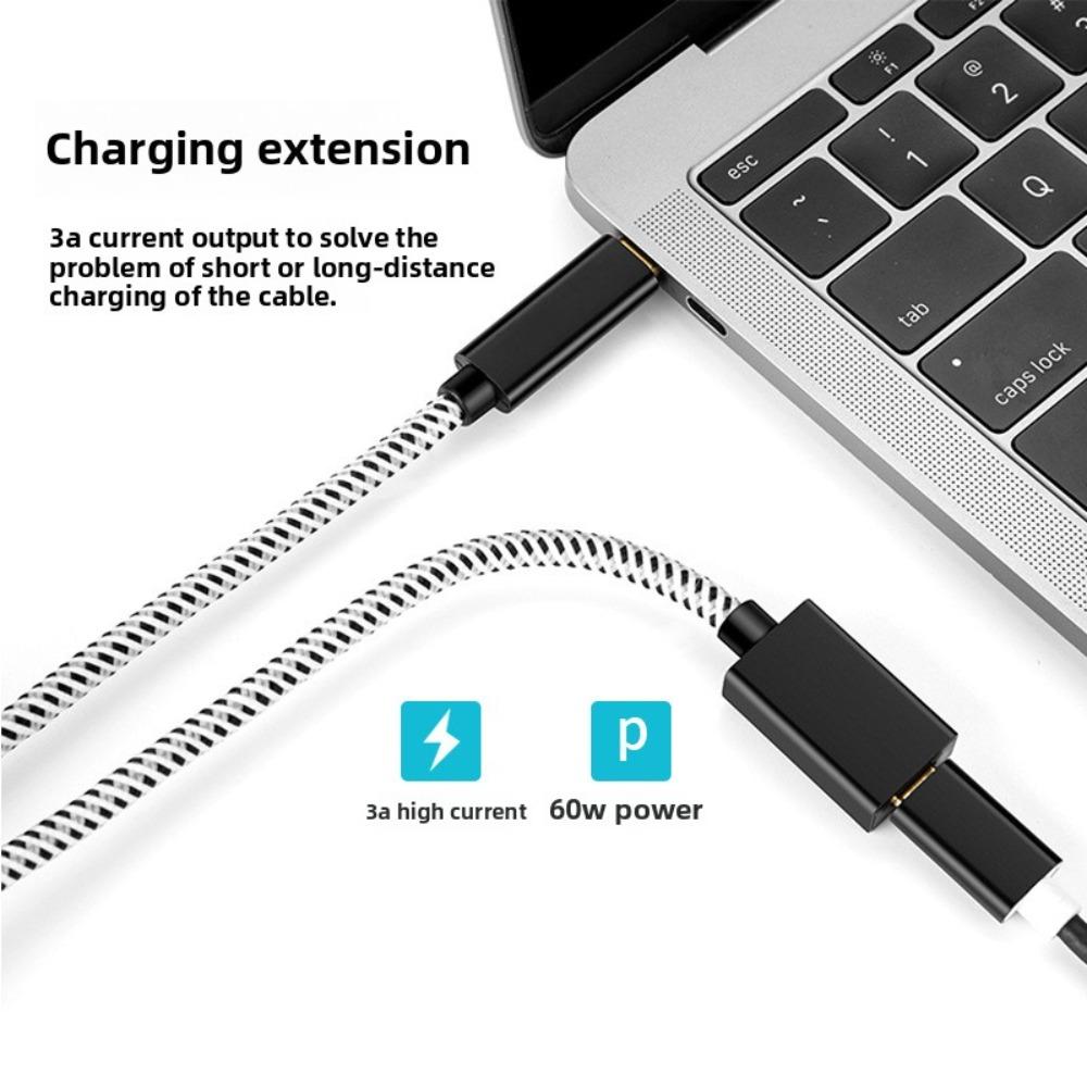 USB Type C Extension Cable 3A Fast Charging 10Gbps Data Transfer Supports Audio Video for PC Phone