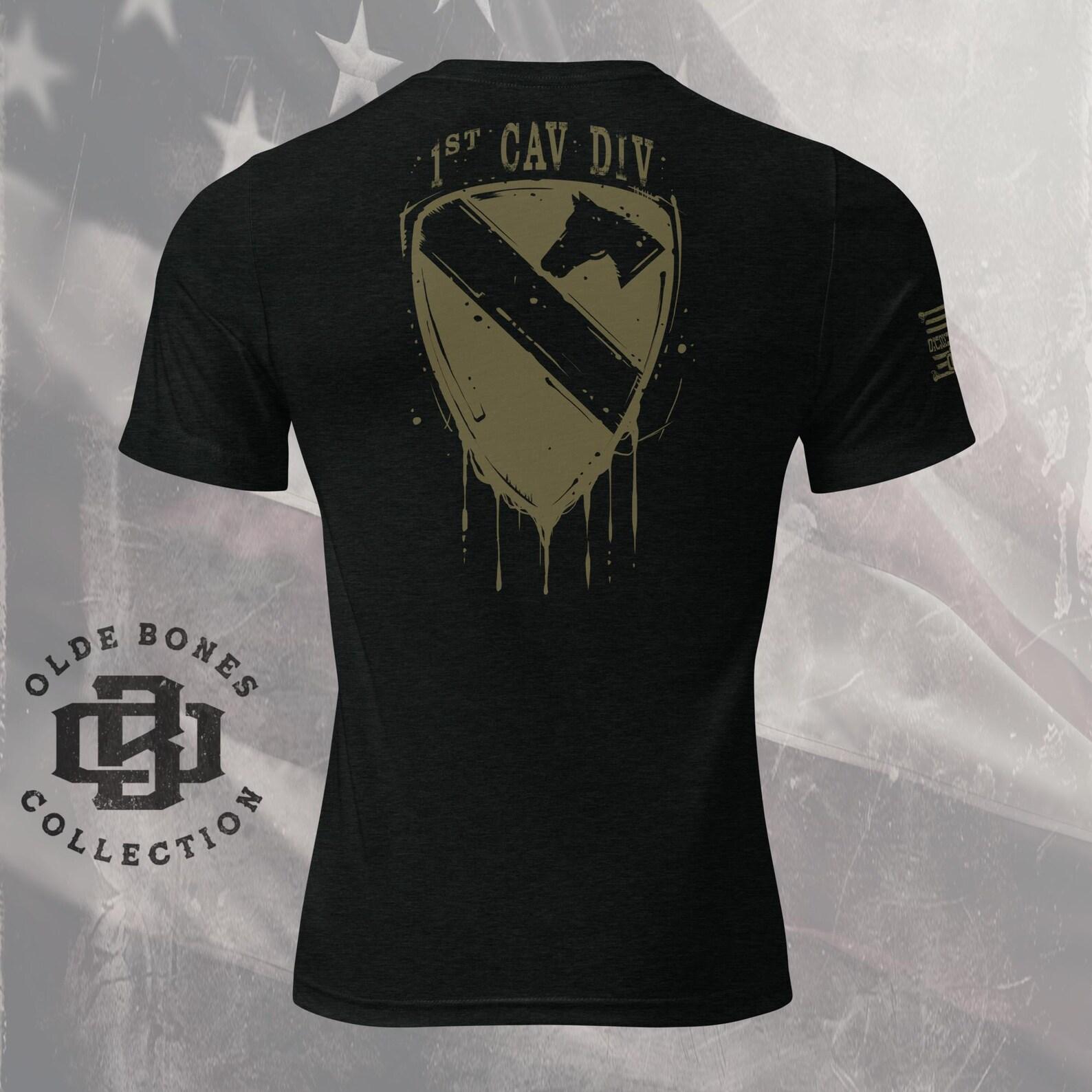 Army 1st Cavalry Division T-Shirt, Military Shirt, Army Shirt L