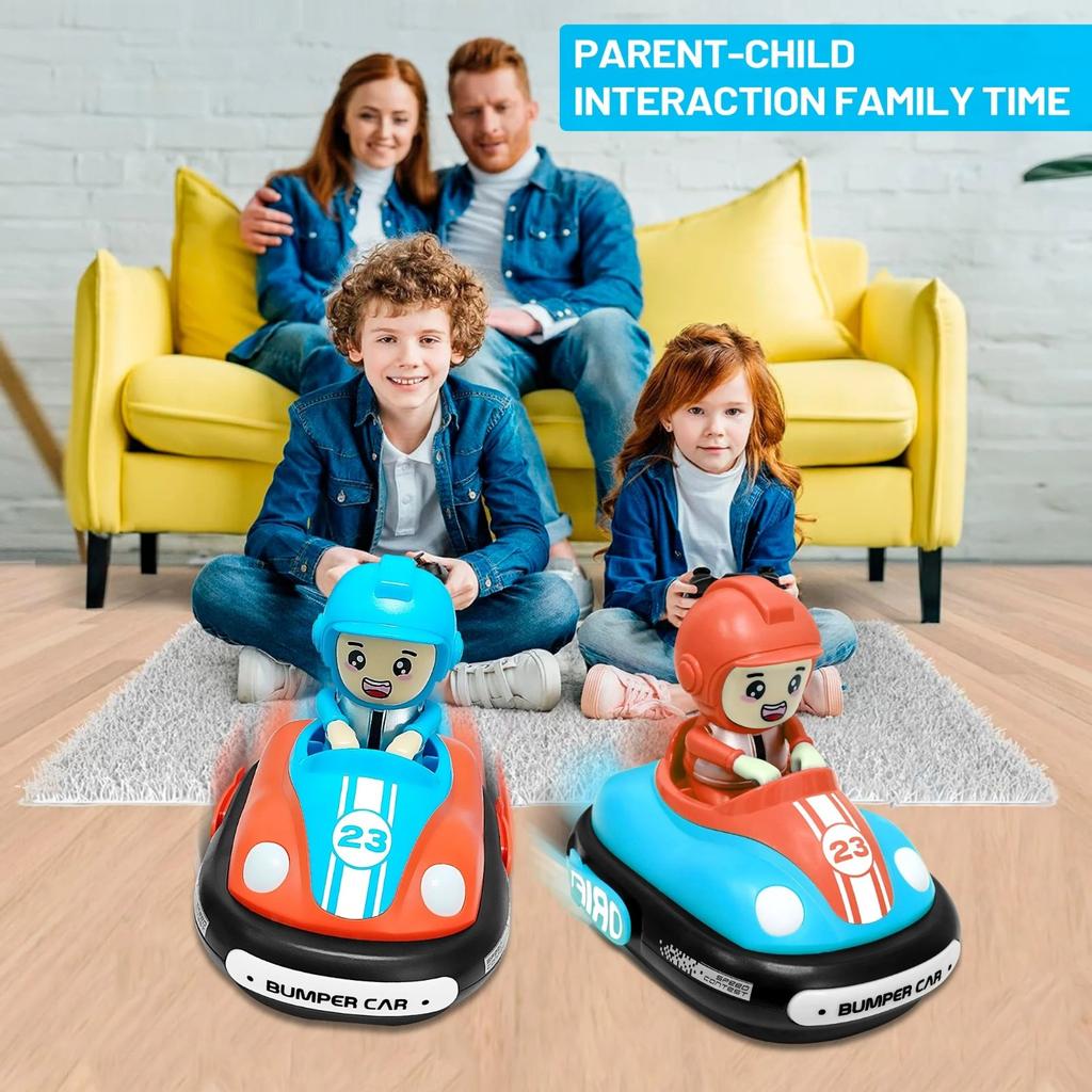 Toddlers Remote Control Cars For Kids, Boys RC Ejecting Bumper Car, RC Race Car Set Of 2 Players, RC Cartoon Car Toys,  Birthday Gift