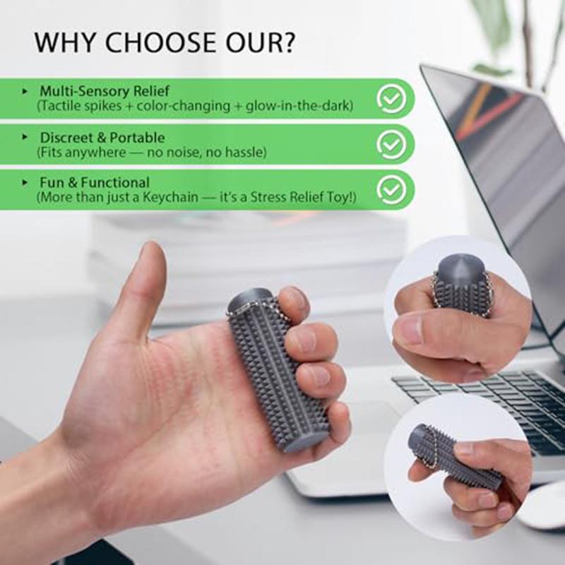 3D Printed Little Ouchies Spiky Sensory Toys Stress Relief Spiky Grippie Stim Keychain Stimming Toys Mini Grippie Fidget Toys