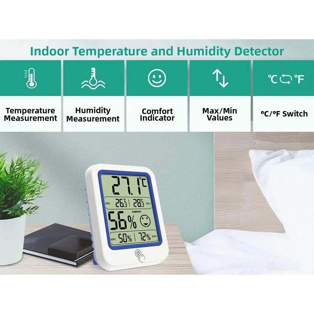 Indoor Climate Meter Digital Hygrometer 10-second Updates Accurate Measurements Accurate Hygrometer For Home Office