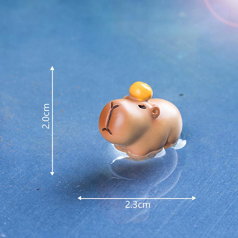 Cartoon Cute Capybara Miniature Figurines Creative Fashion Mini Animals Figurine Kawaii Diy Home Decoration Accessories Gifts