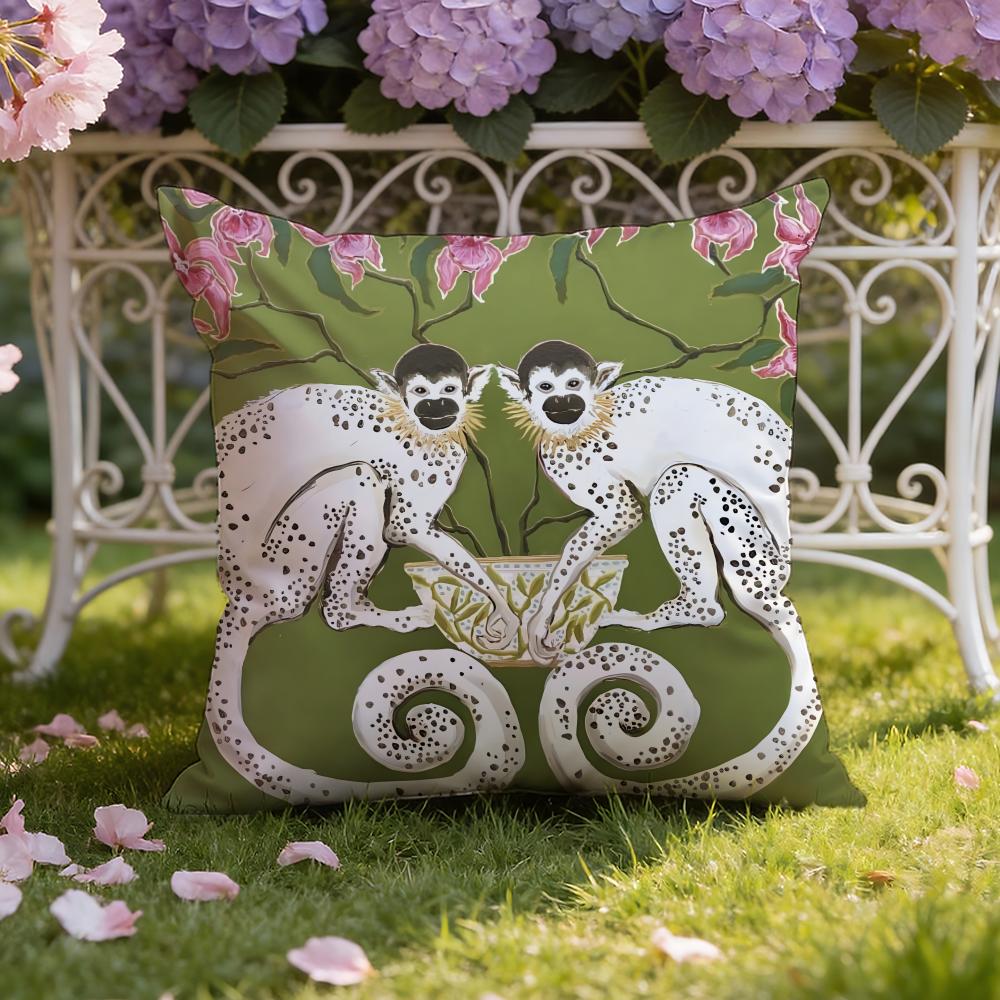 

P-Paige G-Gemmel M-Monkey Cushion Cover Home & Car Dual-Scene Pillow Cover: Reversible for Premium Comfort 30cmx30cm