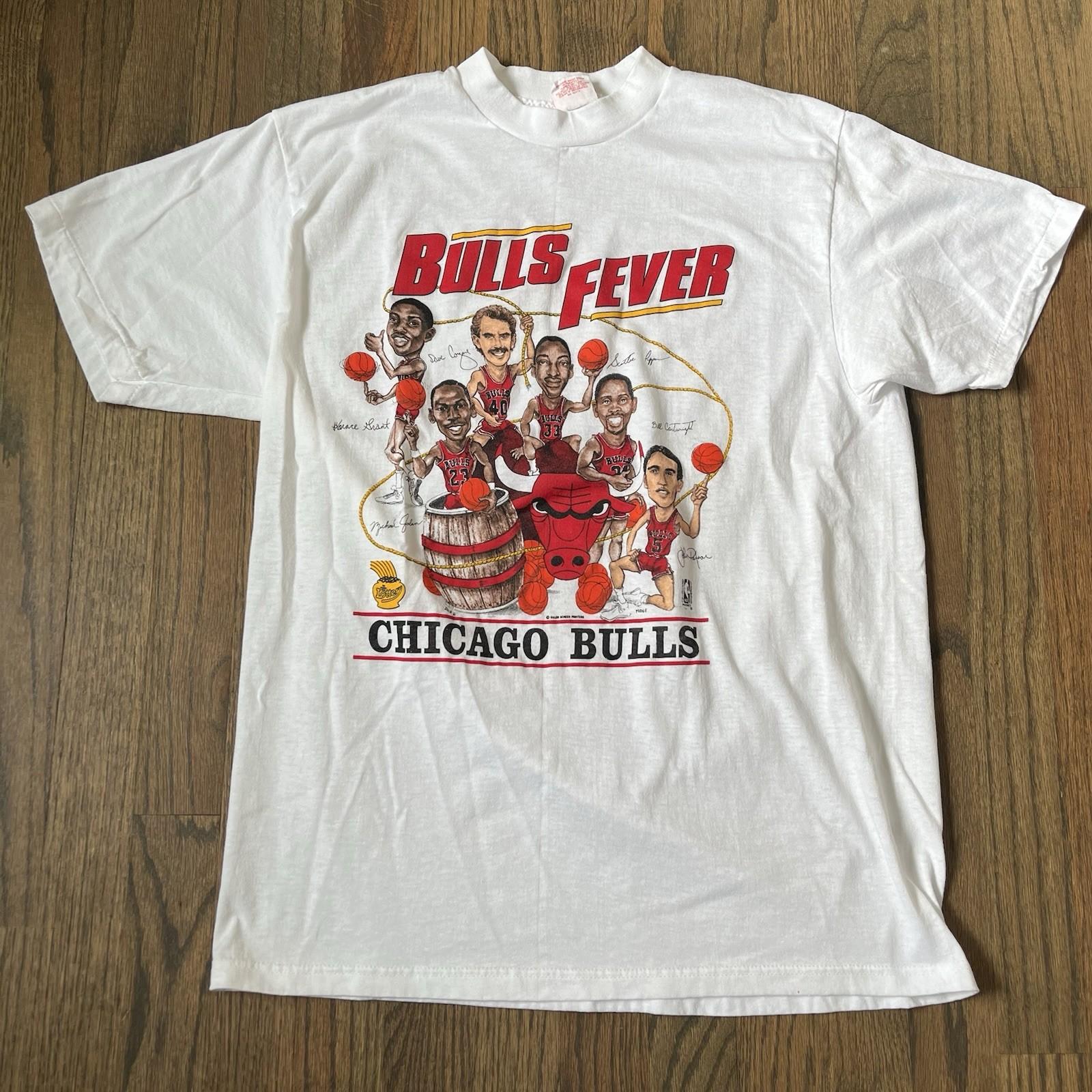 Vintage 80s Chicago Bulls NBA Bulls Fever XL Unisex T-Shirt M