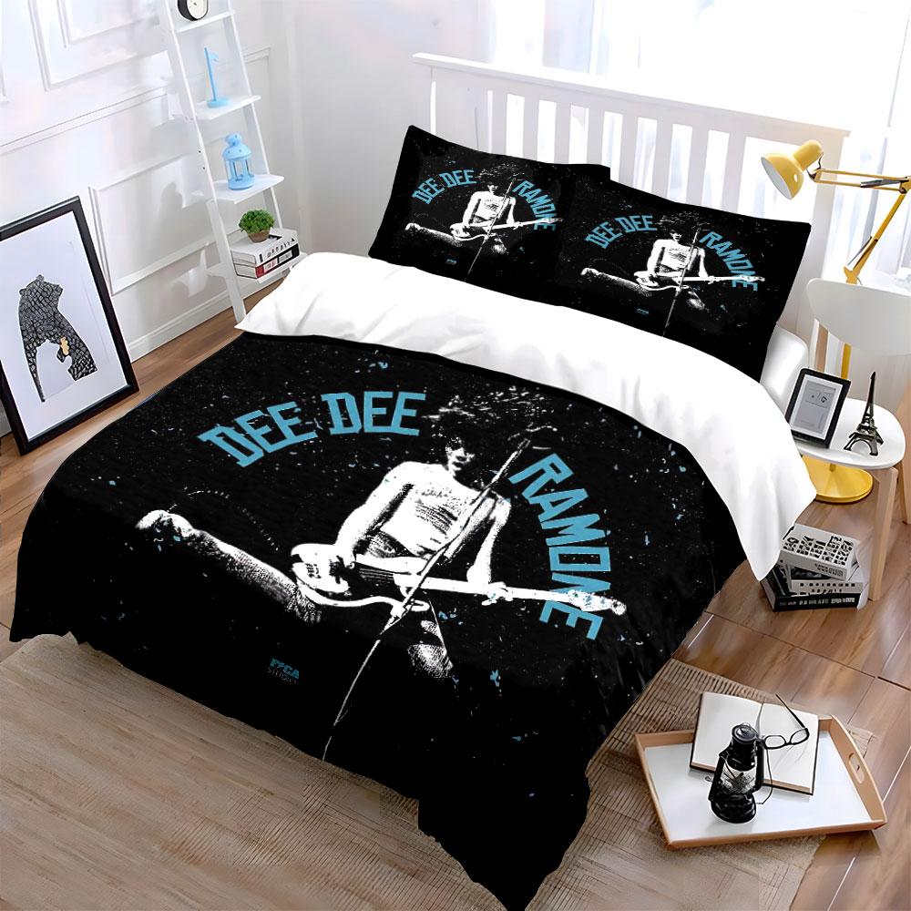 Dee Dee Ramone Guitar Art Bedding Duvet Cover Set Duvet Cover Pillowcases (1*Duvet Cover 2*Pillowcases, without duvet insert)