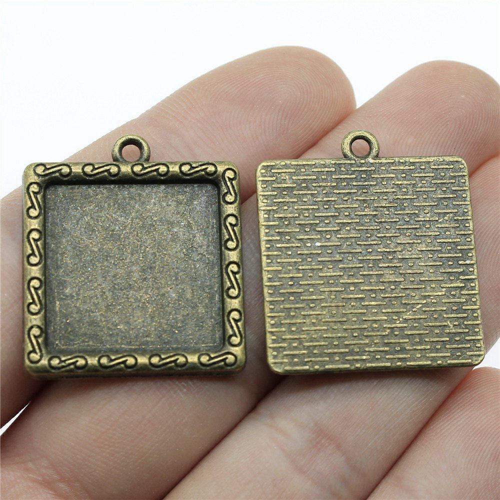 Hodí se pro kulatý 20mm skleněný kabošon Základní lůžko Podložka Bezel Doplňky Díly Chlapecké šperky Cool Dárky Pro