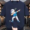 Unisexs Summer 100 Cotton Fashion Sports Leisure Loose Golf Player Pattern Printed Round Neck Short Sleeve Tshirt Top Unisex