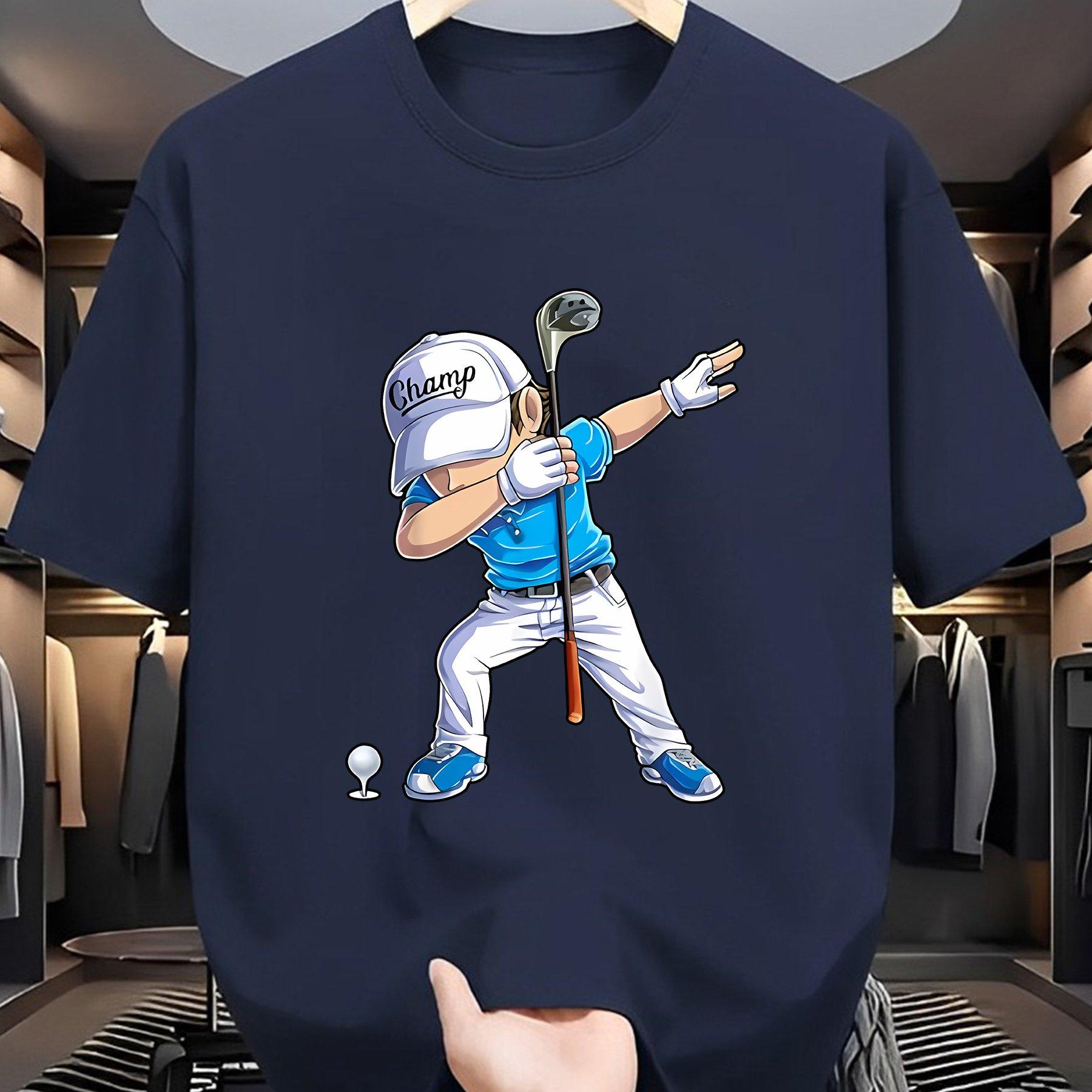 

Golf Enthusiast Printed Tshirt for Summer 100 Pure Cotton Fashionable and Sporty Casual Mens Shortsleeved Tshirt 3XL
