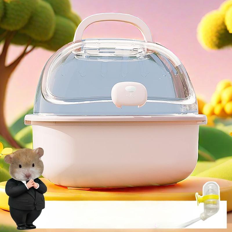 Hamster Cage, Portable Cage, Portable Cage, Golden Bear Hamster Cage, Transparent Skylight, Pet Supplies