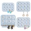 Heart and Round Gem Earring Dangle Silicone Mold Set for DIY Resin Crafting