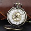 Myth Octopus Quartz Pocket Watch Bronze Hollow Out Case Steam Punk Vintage Pendant Necklace Best Gift for Men and Women