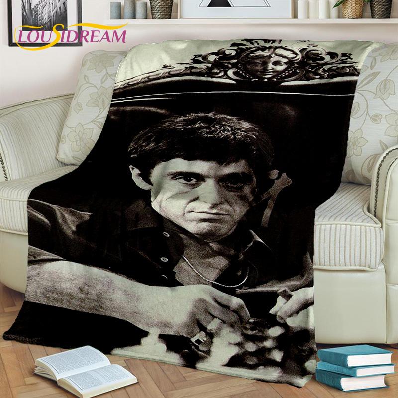 Scarface 3D Classics Movie Tony HD Blanket,Soft Throw Blanket for Home Bedroom Bed Sofa Picnic Travel Office Cover Blanket Kids