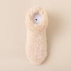 Fluffy Winter Ankle Socks Women Fuzzy Slipper Socks with Grips Plush Warm Non-slip Low Cut Socks for Home Lounging