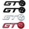 1Pc 3D Metal GT Logo Car Hood Fender Trunk Rear Bonnet Nameplate Decal Emblem Badge Sticker