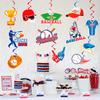 Baseball Party Hanging Swirls, 33 Pieces Baseball Hanging Swirl Decorations for Baseball Party Decoration Swirl Hanging
