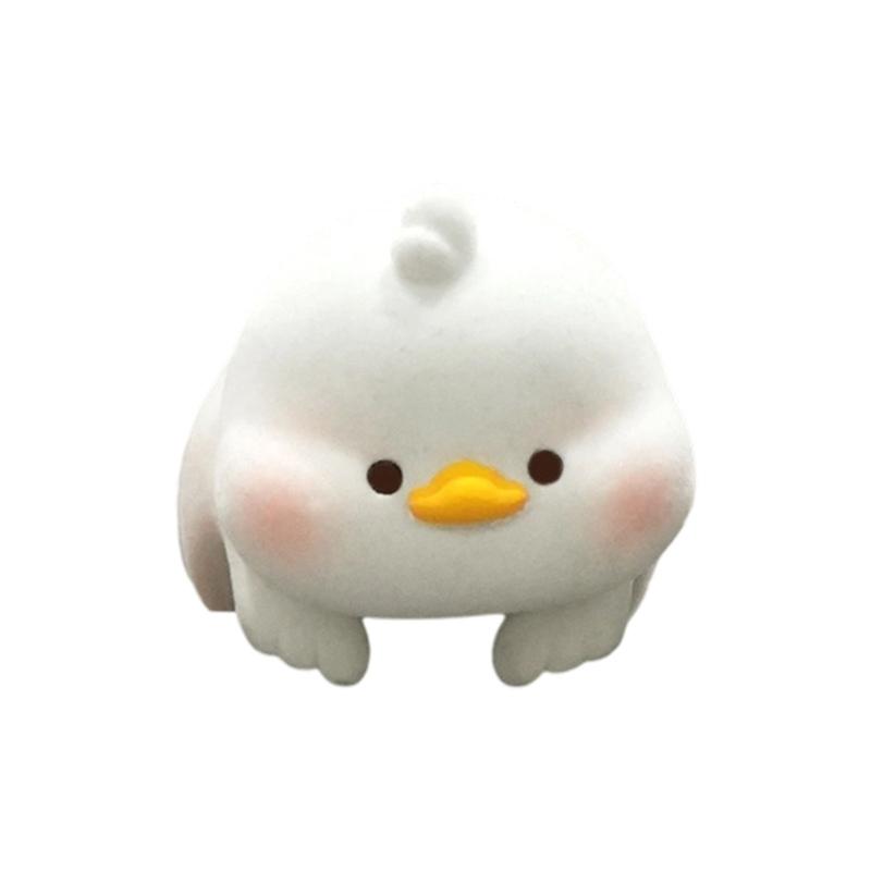 Soft Furry Animal Figurine Ornament Small Enameled Miniature Animal Toy For Car Dashboard Office Desktop Decoration