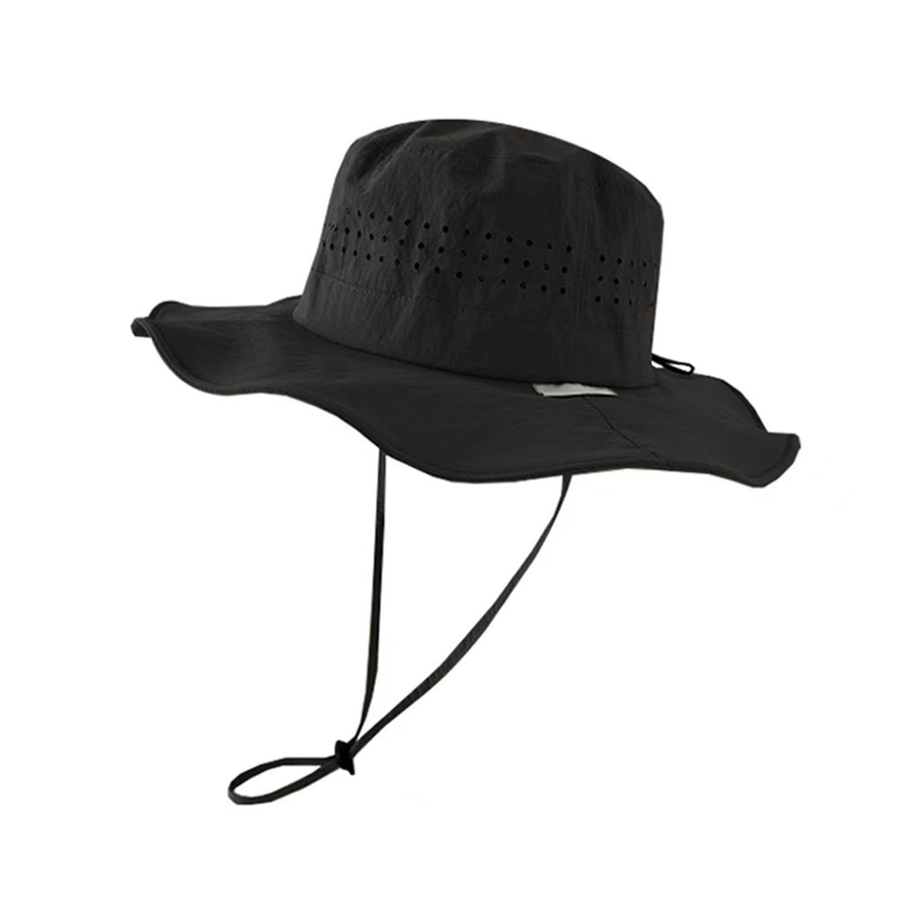 

Summer Mesh Breathable Fisherman Hat For Women Men Waterproof Quick Drying Bucket Hat Outdoor Hiking Fishing Sunscreen Basin Cap 56-58cm чорний