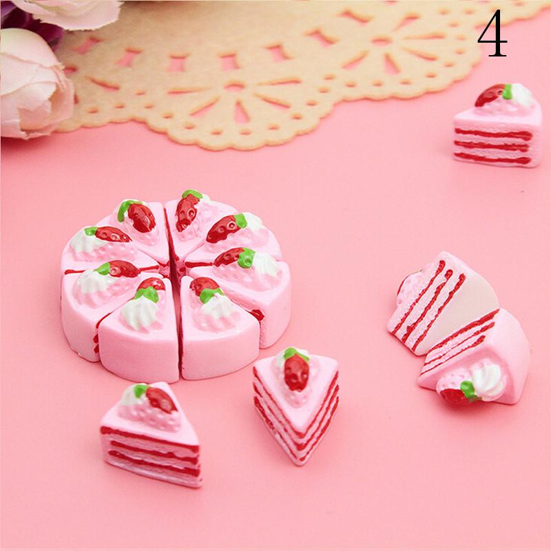 10 Stück Bunte Mini Genuss Spielzeug Obst Lebensmittel Kuchen Süßigkeiten Obst Keks Donuts Miniatur Entworfen Für Puppen Zubehör Küche Genuss Spielzeug