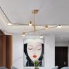Modern Led Chandelier Lighting Fixture For Living Room Gold Black Art Restaurant Hanging Lamp Bedroom Home Lustres Suspension