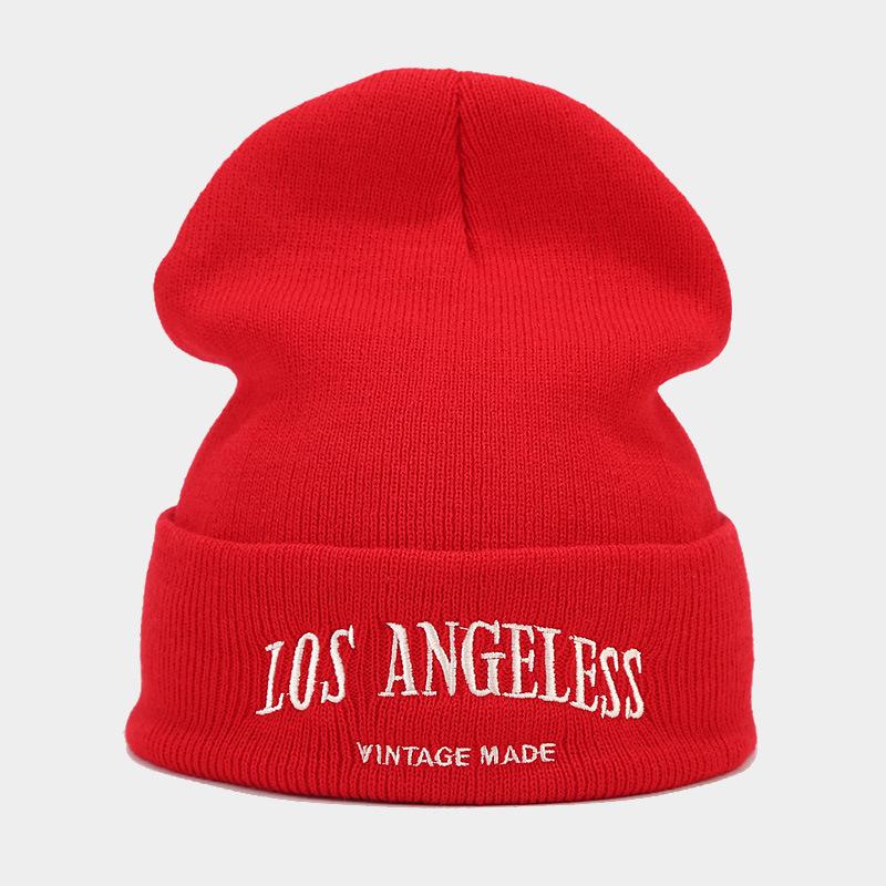 

Осень Новая Мода Вышивка Буквами Вязаная Шапка Женская Тренд Шерстяная Шапка Бини Мужская Холодная Шапка One size