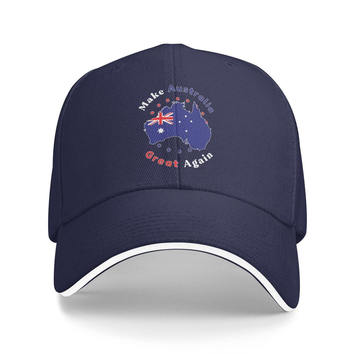 

Make Australia Great Again Baseball Caps Snapback Baseball Hats Breathable Casual Casquette Outdoor Unisex One Size
