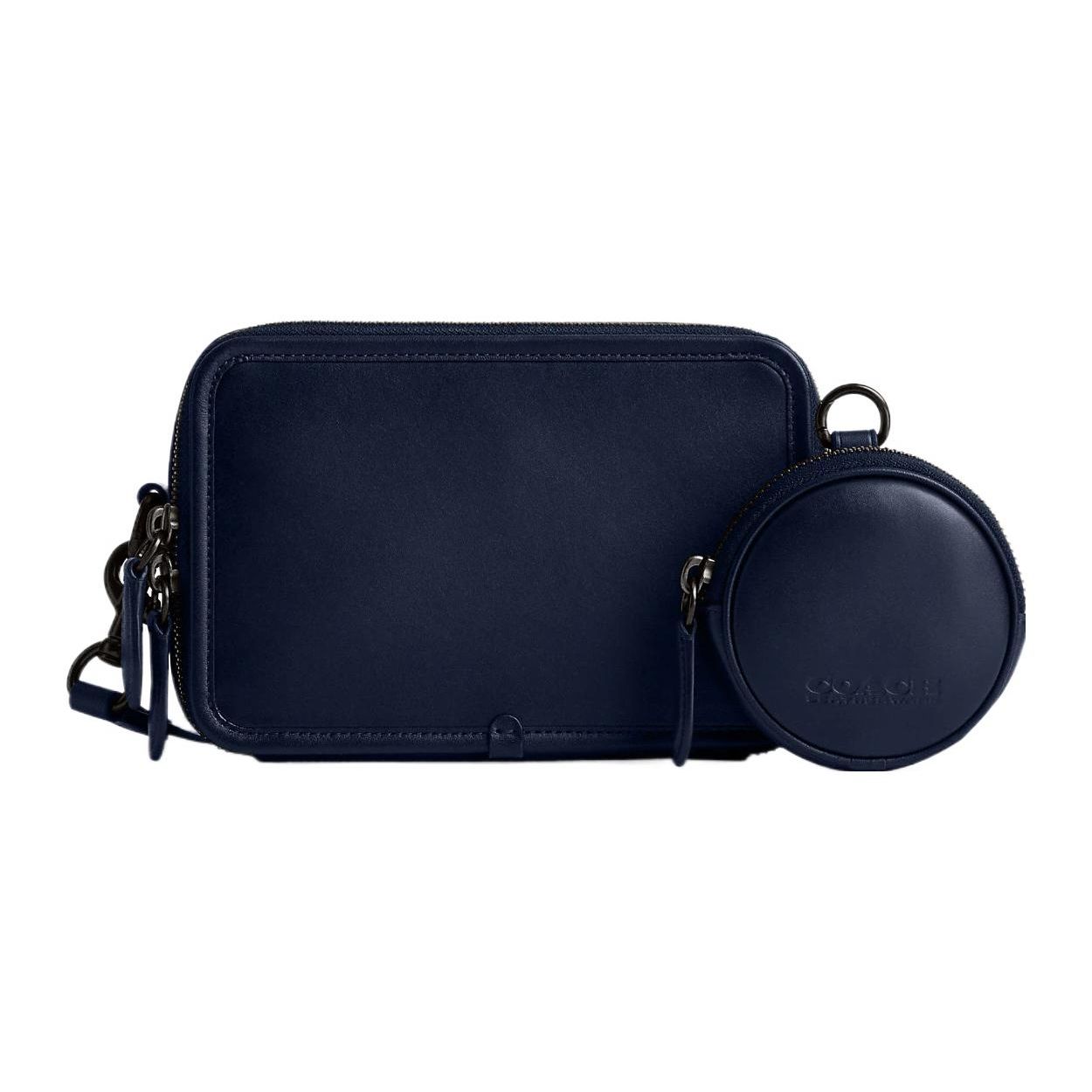 

Coach Charter 19 Solid Color Embossed Letter Logo Quilted Zipper Closure Glove Tanned Leather Crossbody Bag Small Men Crossbody Bag CM370-DEB Basic Set (Bag+Dust Bag)