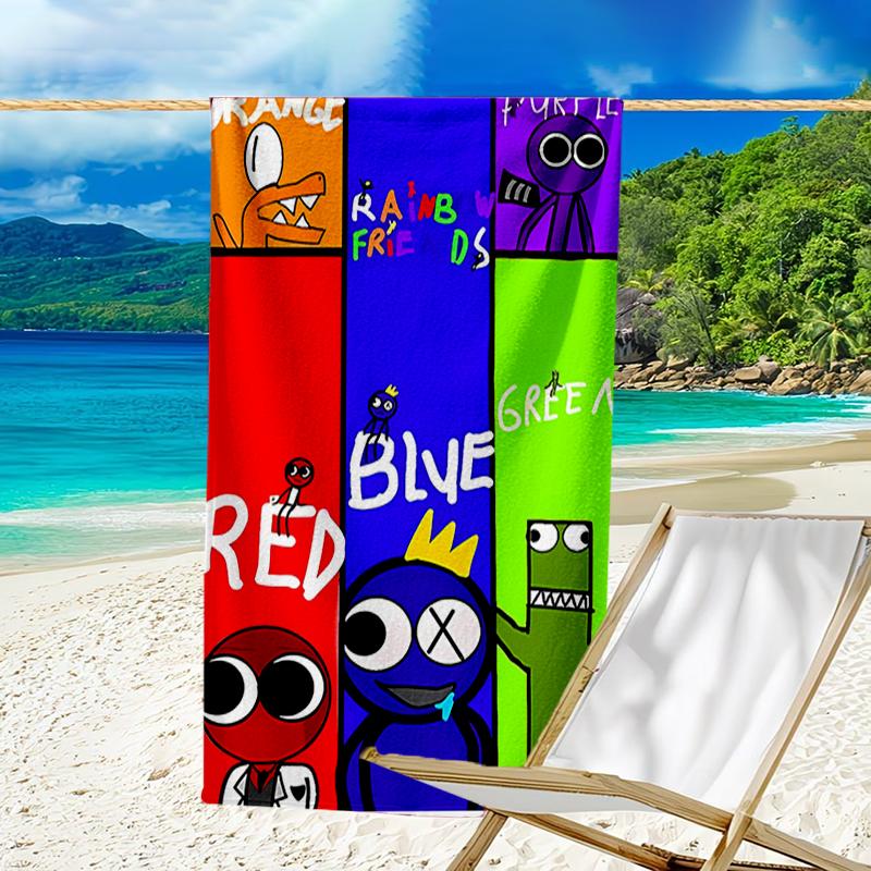 Proof Beach Towel with a Rainbow Friends1 Pattern - Soft,absorbent,quick-drying,machine Washable - Perfect for Swimming,camping,bathing