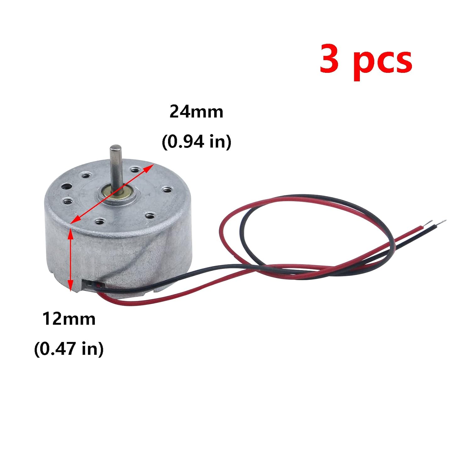 

Antrader DC Motor Mini 5V 6000RPM Electric Motor with Wire for DIY Toys Pack of 3