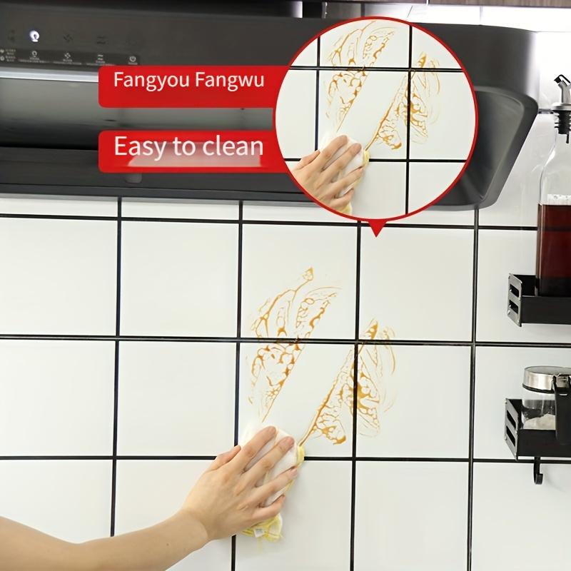 1 Roll of Plastic Electrostatic Adsorption Wall Protection Film - Waterproof, Oil-Proof, Removable Film, Suitable for Kitchen, Tiles, Home Decoration