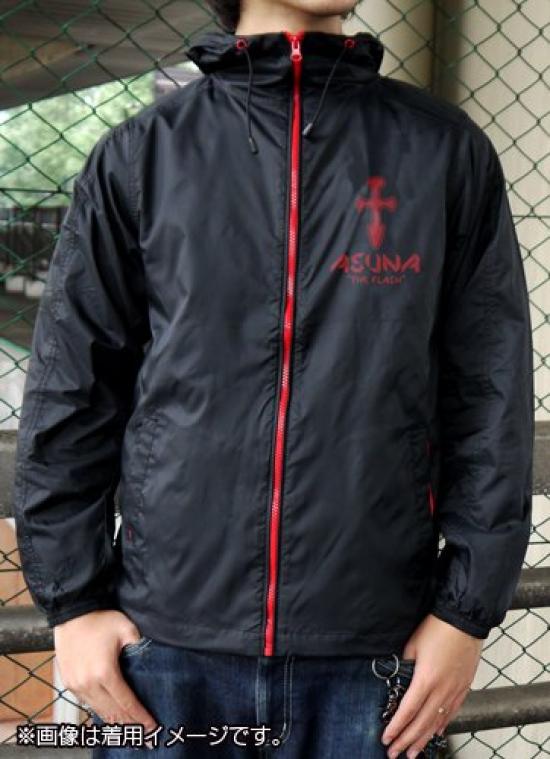 Sword Art Online Asuna Hooded Windbreaker Black X Red M Size