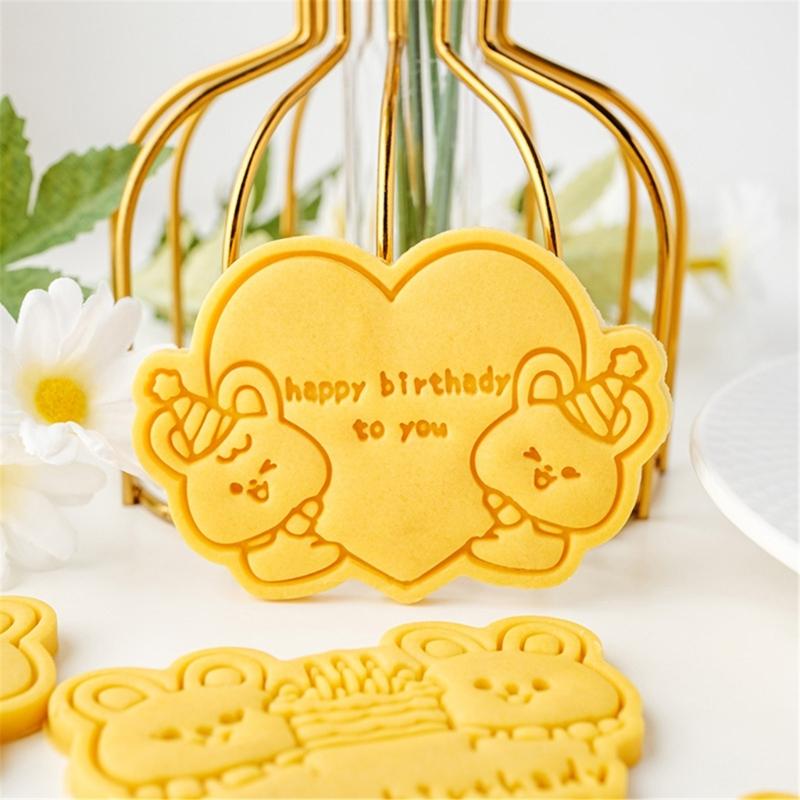 Animal Cookie Molds Bakings Pastrys Bakewares Cartoon Animal Biscuit Cutter Plastic Cookie Moulds Plastic Material