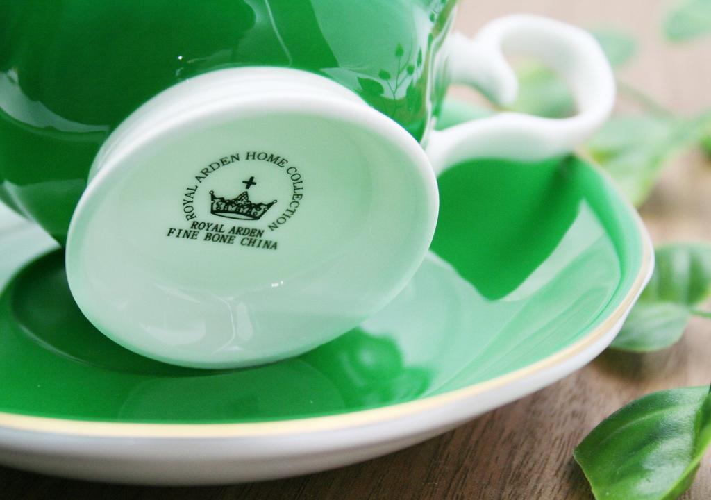 Royal Arden Bone China Cup & Saucer, 240ml, Rose Pattern, Pink, 37138