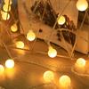 White Frosted Outdoor Round String Lights for Weddings & Camping