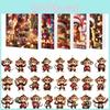 Christmas Series 24day Advent Calendar With Cartoon Monkey Acrylic Ornaments For Festive Decor