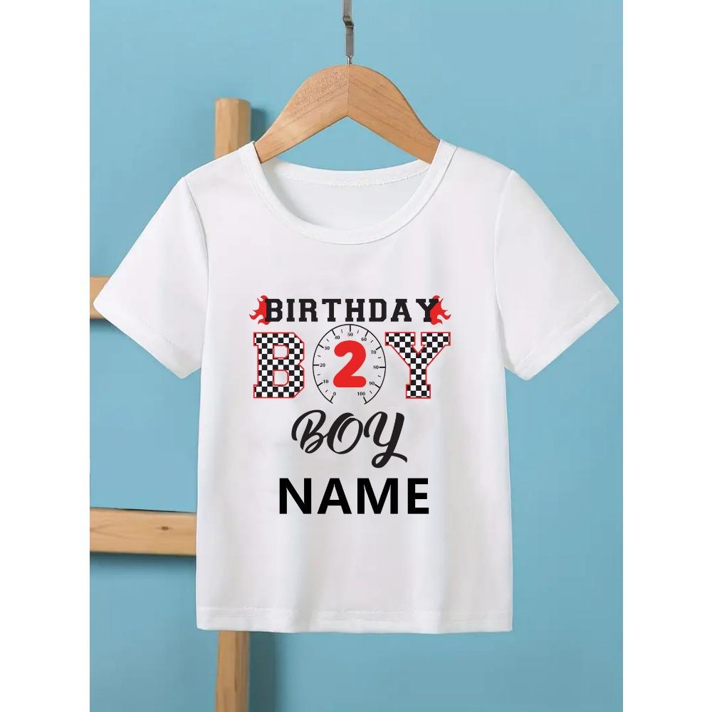 Fun Racing Birthday Summer Children's Casual Cotton Comfortable Short Sleeve T-shirt