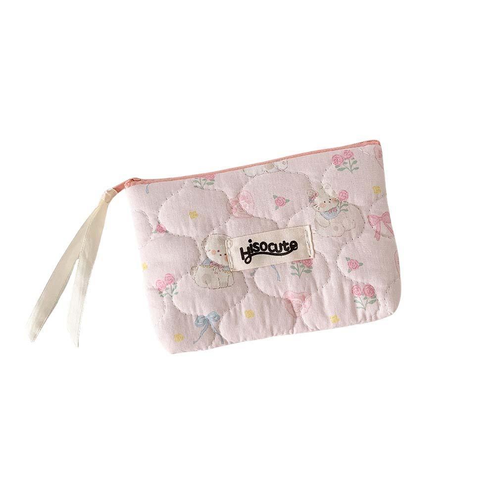 Desktop Storage Bow Stationery Bag Sweet Lace Bow Pencil Pouch Korean Style Pencil Case  Office