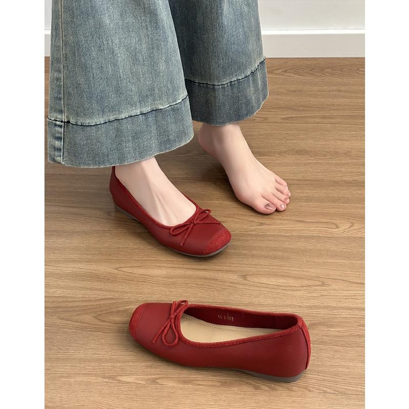 Height-increasing Shoes Ballet Shoes Women's Shallow-mouthed Single Shoes On One Foot