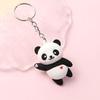 New Cute Cartoon Couple Panda Pendant Car Bag Key Chains for Women Jewelry Gift Bag Charm
