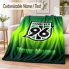 Custom Text Flannel Blanket Hannover 96 Print Warm Cozy Blanket Home Sofa Bedding