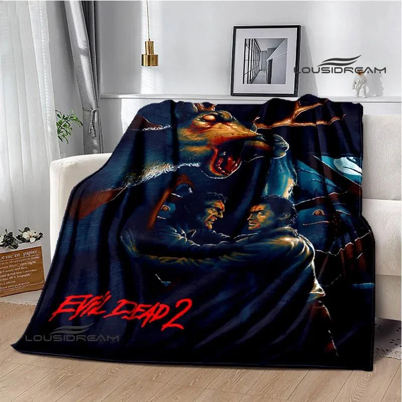 Movie The Evil Dead Printed Blankets Picnic Blanket Flannel Warm Blankets Soft Cozy Blanket Home Travel Blanket Birthday Gift