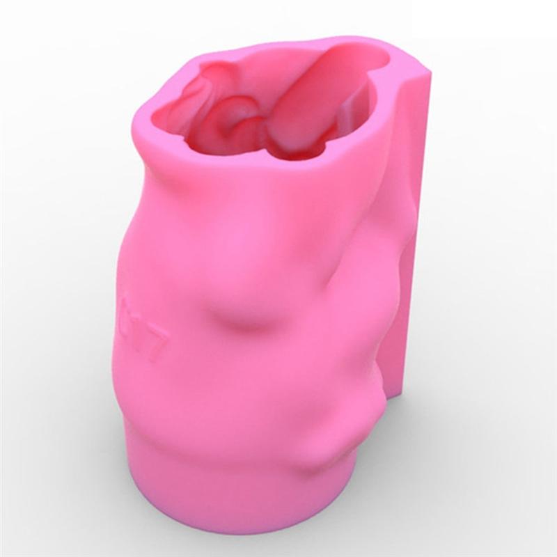 Good-Silicone Mold 3D Cute Girl Flower Pot Mould DIY Handmade Crafts Plaster Candle Crystal Epoxy Resin Mold For Decors