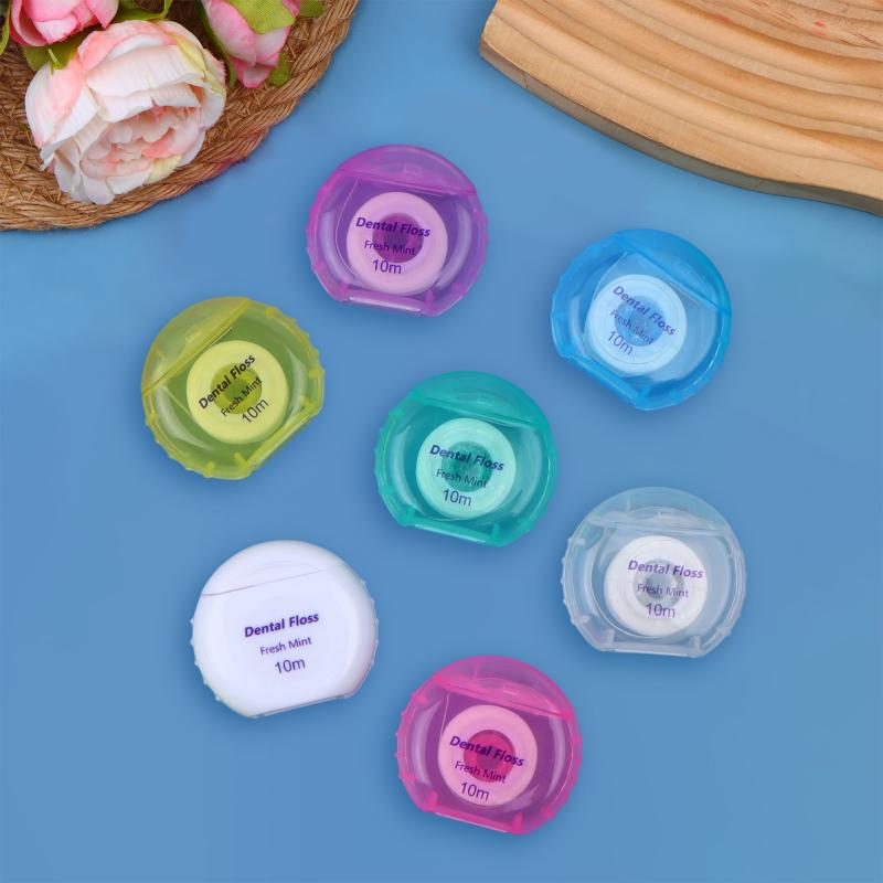Mint Floss Roll 5Pcs Durable Dental String Removes Debris Fresh Breath Daily Use For Travel Home