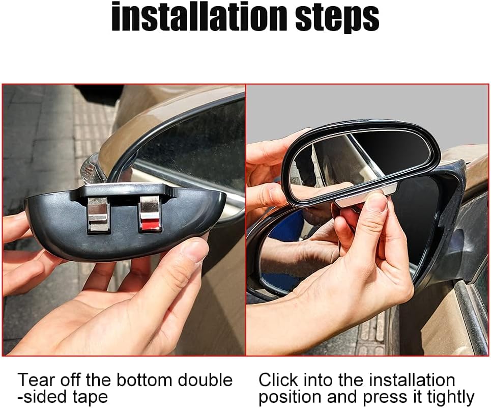Car Blind Spot Mirror, HD Glass Convex Rear View Wide