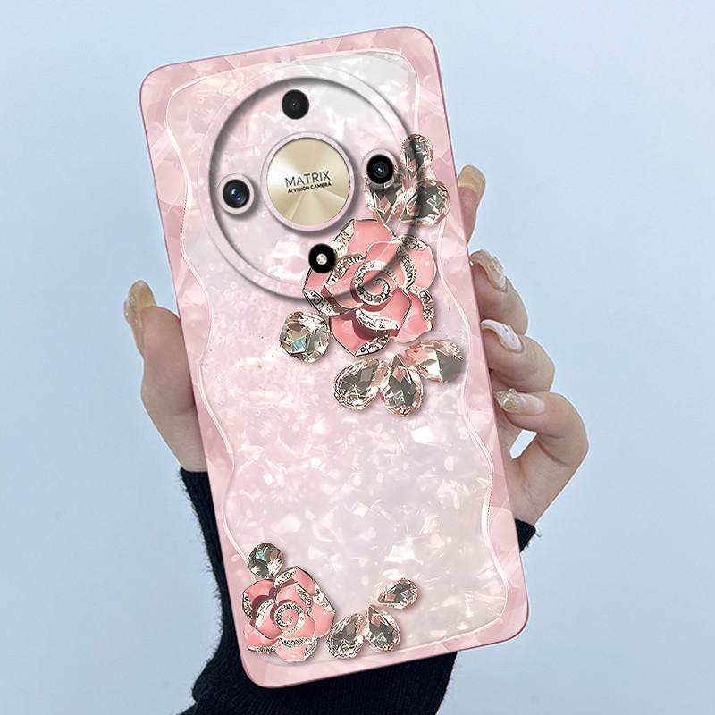For Honor Magic5 Lite 5G Case Simplicity flower Silicone Soft Back Cases For Magic6 Lite 5G Cover Magic 5Lite 6Lite Bumper Shell