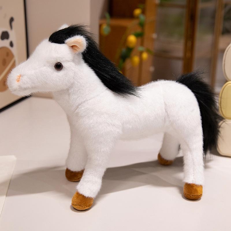 New Simulated Horse Plush Toy Pony Doll Home Decoration Zoo Event Gift Children's Doll